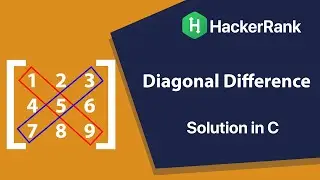 Diagonal Difference  | HackerRank | Solution in C