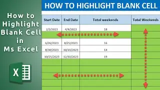 How to Highlight Blank Cell in Ms Excel || Quickly Highlight Blank Cell in Microsoft Excel
