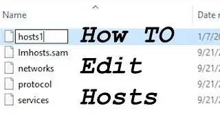 How to Edit Hosts File Windows 10, Adding Text entries, Saving As Host