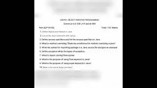 Object oriented programming OOPS| Anna University question 