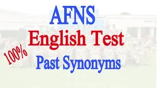AFNS Test Past Synonyms | AFNS English Test Preparation | AFNS Academic Test Questions