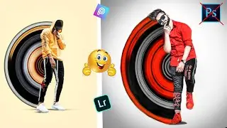 Circle Pixel Stretch Effect in PicsArt | Hindi | Using Eraser and Lightroom Along