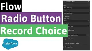 Salesforce Flow How To Use Radio Button & Record Choice Set