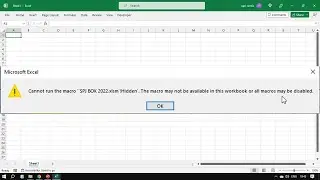 cannot run the macro the macro may not be available in this workbook or all macros may be disabled