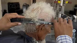 The Best 99-Years-Old Man's Haircut | Inspiring Transformation | ASMR
