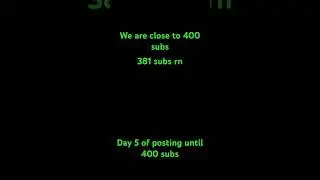 Pls sub | 381 subs / 400 #subscribe