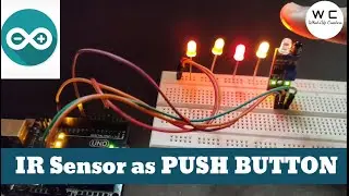 IR Sensor as PUSH BUTTON || arduino project || 