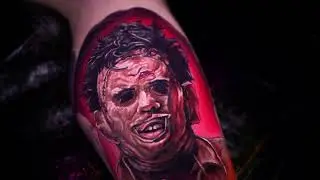 Leatherface Tattoo Timelapse 10 Minutes