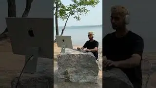 beach desk setup
