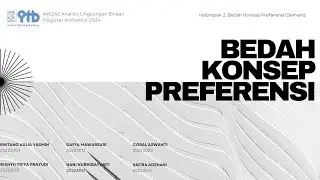 Contoh Bedah Konsep Preferensi/Deman: Preferensi Memilih Hunian | Analisis Lingkungan Binaan