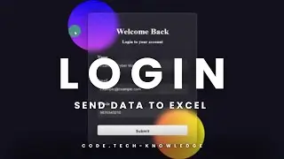 How to send HTML form data to google sheets, how to send form data in excel, Form to excel sheet