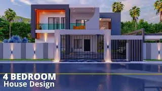 Modern House Design (210 sqm) with swimming pool | 4 Bedrooms with Estimate cost.
