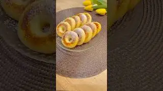 Воздушные, ароматные творожные пончики в духовке.🔸Airy, fragrant cottage cheese donuts in the oven.