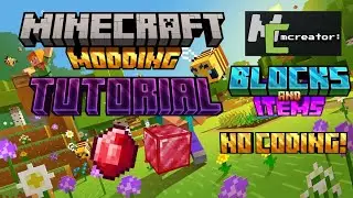 How to Make a Mod With NO Coding Experience Using MCreator! | Ep 1 Items and Blocks!