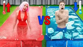 Défi Piscine CHAUDE vs FROIDE !