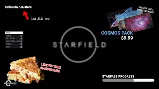 Starfield start menu parody