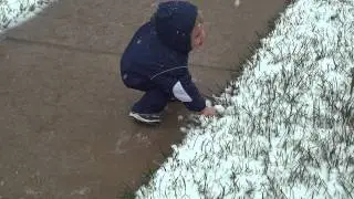 Matthew's First Play in the Snow Outside