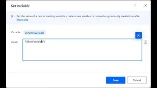 Module 12 : Create and Assign static and dynamic variables