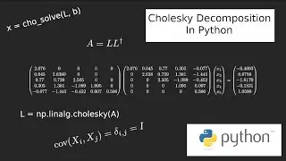 Cholesky Decomposition and Its Applications in Python