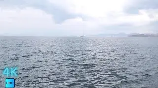 4K Greek Coast - Athens Waterfront of Flisvos. Relaxing sound of the waves.