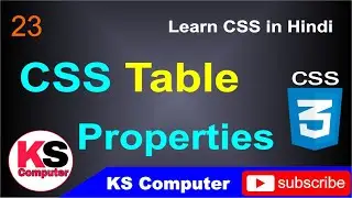 CSS Table Properties