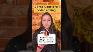 Free AI tools for video editing | Hindi #shorts #ai #videoediting  #artificialintelligence #aitools