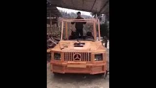 Сделал машину из дерева: Made a car out of wood
