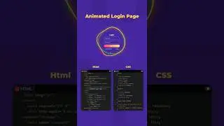 Animated Login Form in html and css 