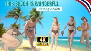 PATONG BEACH WALKING TOUR | Thailand Phuket Beach Walk 4K 🇹🇭 #47