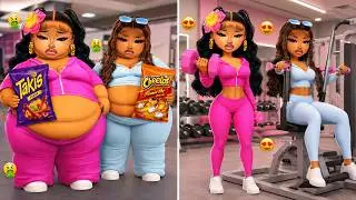 FAT TO REALISITC BADDIE GYM ROUTINE In LifeTogether 🏠 RP | Roblox