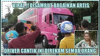 Sambutan Luar Biasa, Untuk Pertama Kalinya Supir Truk Cantik Terima Tantangan Lewati Sitinjau Lauik