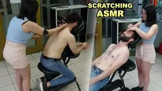 LADY BARBER ASYA / SCRATCHING MASSAGE + Asmr head, back, elbow, neck, ear, face, foot, leg massage