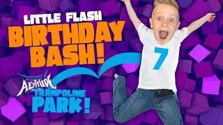 Little Flash's Birthday Party VLOG! Kids @ Indoor Trampoline Playground