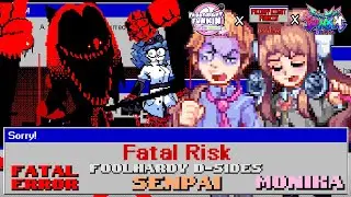 Fatal Risk - Foolhardy D-Sides Fatal Error, Senpai, and Monika Cover (FNF Fatal Files/DDTO/D-Sides)