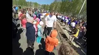 Вид с верху #Рекорд Сосновского р-на , #тяга машин в связке