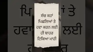 ਬਸ ਬਾਹਰ ਦਾ ਵੀ ਓਹਲਾ ਹੀ ਹੈ ਜਿੰਦਗੀ ਤਾਂ ਇੱਥੇ ਦੀ ਵੀ ਸੁਖਾਵੀਂ ਨਾਹੀਂ