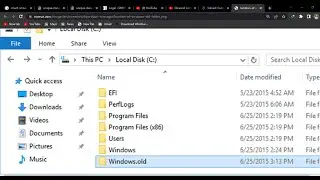 Delete Windows old Folder