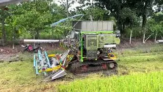 advanced combine for harvesting rice plants