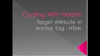 Target Attribute in Anchor Tag || Coding With Harshil
