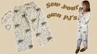 How to sew pyjama pants from an old pair! // Easy cottagecore pyjamas #cottagecore #cozy