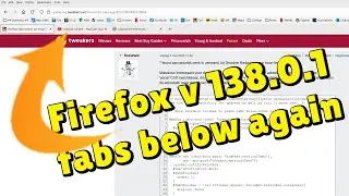 Firefox (till at least v147.0. - January 16th 2026) - Tabs Below Address -and Bookmark Toolbar