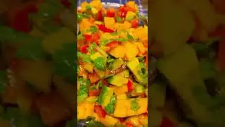Homemade Mango salsa #shorts  #mango #salsa #avocado #refreshing #food #foodie