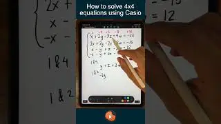 How to Solve 4x4 Equations Using Casio fx-570ES Plus
