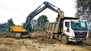 Hyundai Excavator's Flying Load! Mahindra Dumper Loaded in Minutes 🚀 || vlog 