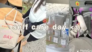self care day || starbucks + photoshoot + skincare