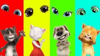 Wrong Eyes Talking Tom and Friends Angela Ben Ginger Finger family song Nursery Rhymes for Kids Fun