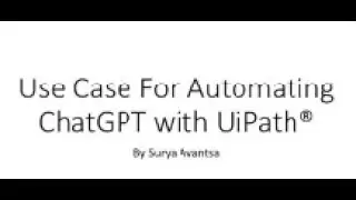 Use Case for Automating ChatGPT with UiPath