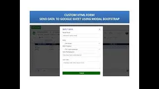 CUSTOM HTML FORM TO GOOGLE SHEET 