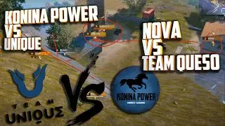 KONINA POWER ПРОТИВ TEAM UNIQUE PUBG MOBILE.  200IQ NOVA ПУБГ МОБАЙЛ