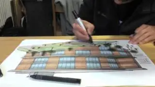 Hand Rendering Landscape Timelapse